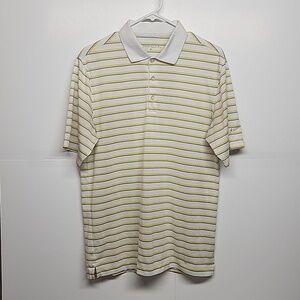 Nike Golf dri-fit sz S white/yellow,/gray Dri-Fit shirt.  Comfortable & light.